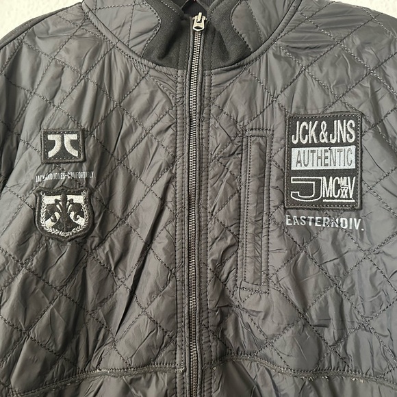 JACK & JONES Black Men’s Quilted Winter Fits Medium to Large Jacket BNWT - Picture 4 of 11